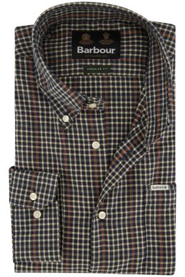 Barbour Barbour casual overhemd wijde fit donkerblauw geruit 