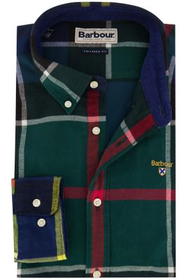 Barbour Barbour casual overhemd normale fit donkerblauw groen geruit flanel