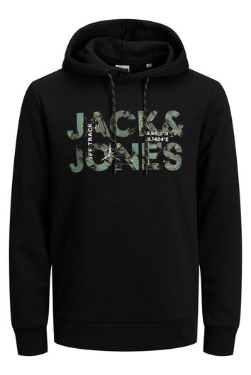 Jack & Jones sweater Plus Size zwart met groen logo