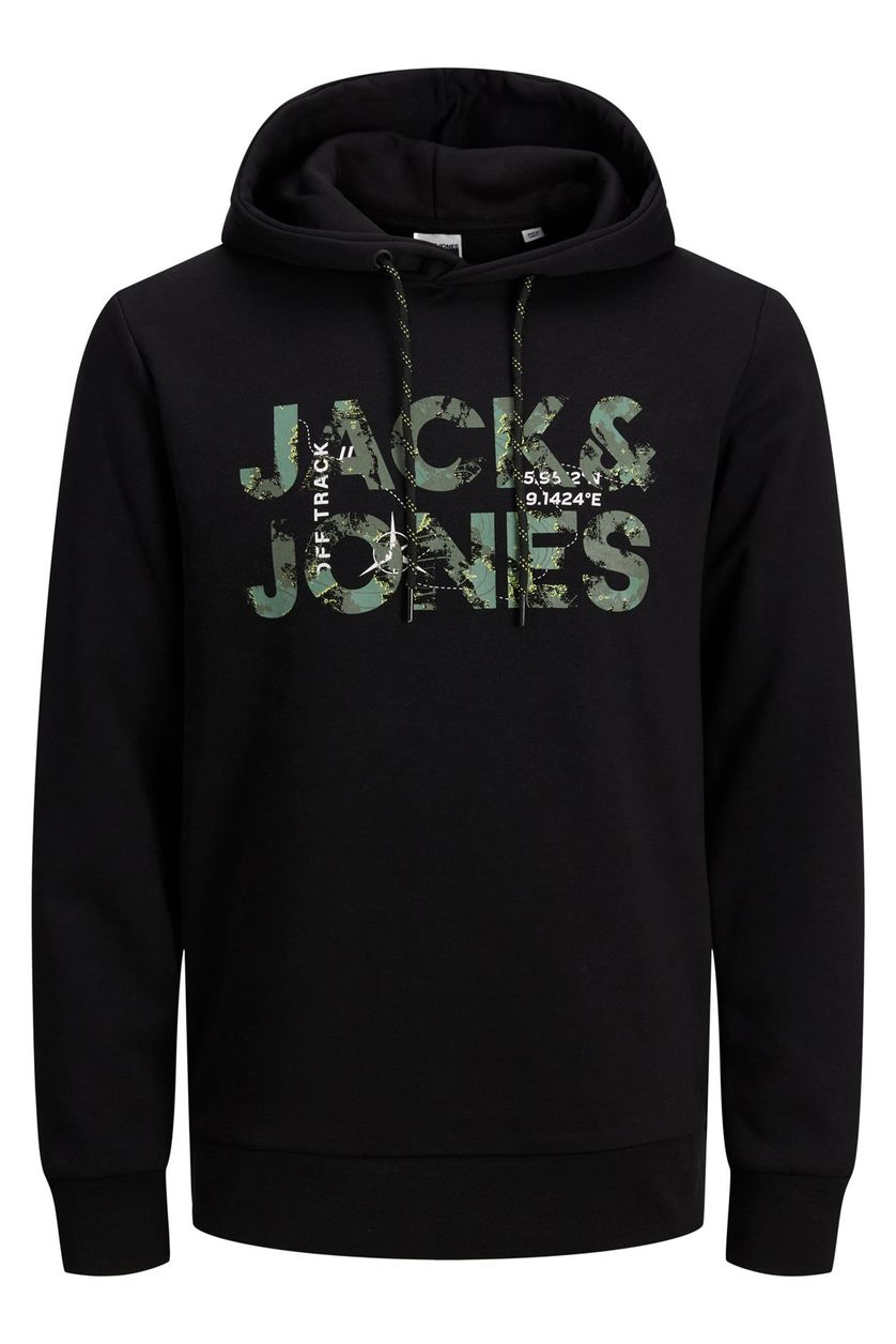 Jack & Jones sweater zwart effen katoen Plus Size