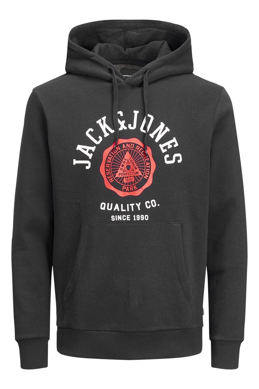 Jack & Jones sweater Plus Size zwart effen katoen 