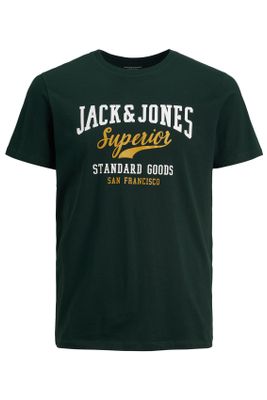 Jack & Jones Jack & Jones polo Plus Size normale fit groen effen katoen Jack & Jones t-shirt Plus Size normale fit groen effen katoen