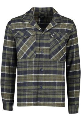 Butcher of Blue Butcher of Blue casual overhemd normale fit groen geruit flanel