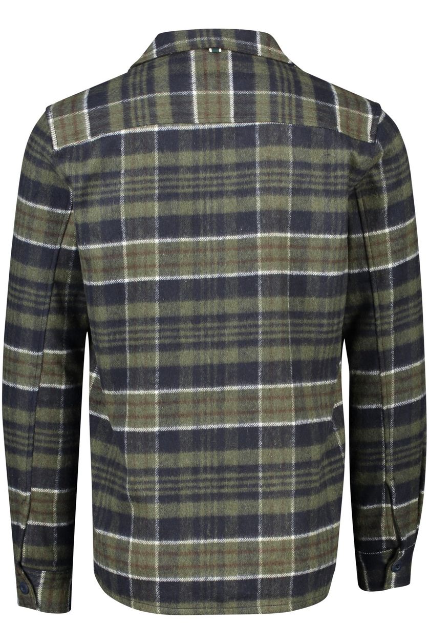 Butcher of Blue casual overhemd groen geruit flanel normale fit