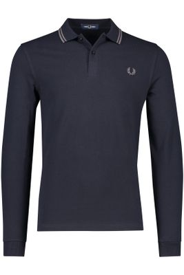 Fred Perry polo Fred Perry donkerblauw effen katoen normale fit