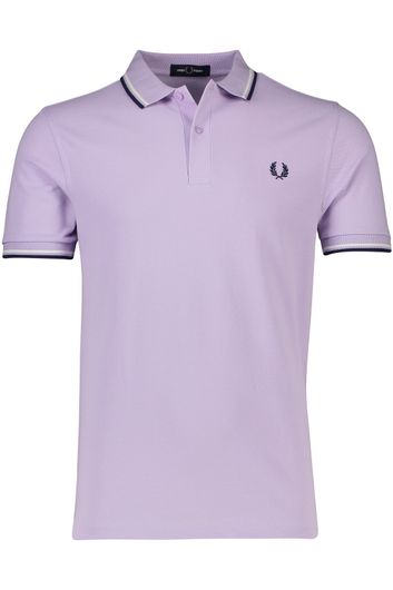 Fred Perry polo  normale fit paars effen katoen