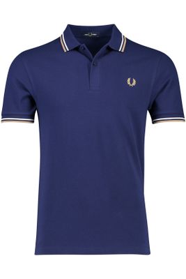 Fred Perry Fred Perry polo  normale fit donkerblauw effen katoen