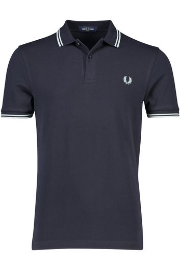polo Fred Perry  donkerblauw effen katoen normale fit