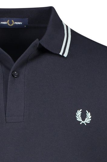 Fred Perry polo normale fit donkerblauw uni 100% katoen