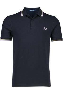 Fred Perry Fred Perry poloshirt normale fit donkerblauw effen katoen