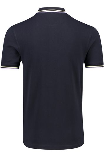 Fred Perry poloshirt normale fit donkerblauw effen katoen