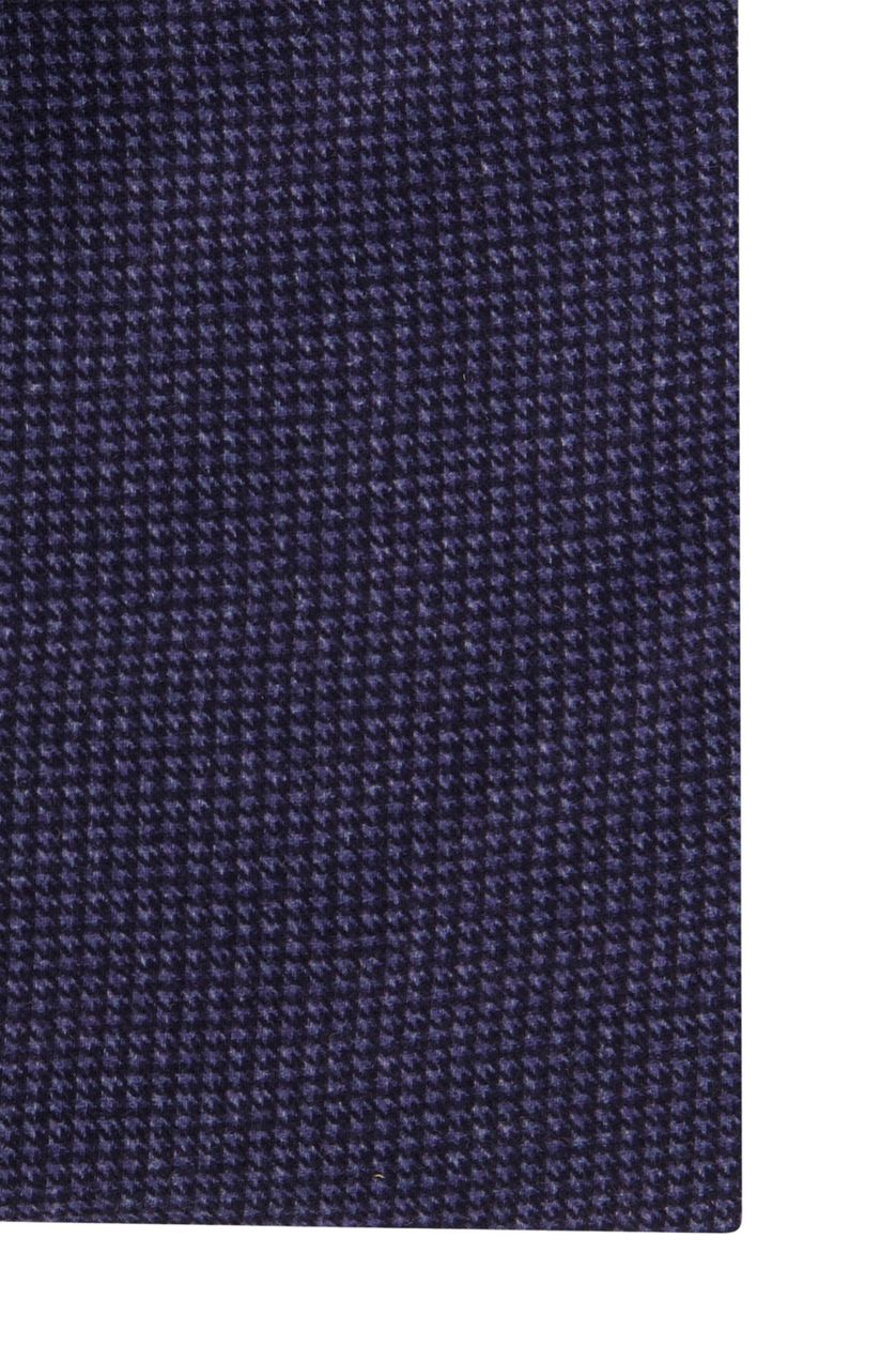 Eden Valley casual overhemd mouwlengte 7 blauw geprint katoen normale fit