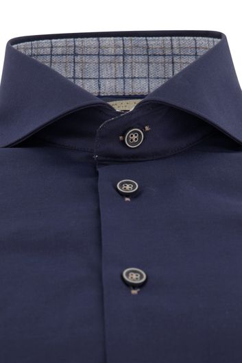 business overhemd John Miller Slim Fit donkerblauw effen katoen slim fit 