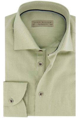 John Miller business overhemd John Miller Tailored Fit groen effen katoen slim fit 