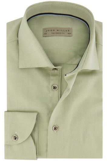 John Miller business overhemd John Miller Tailored Fit normale fit groen effen katoen