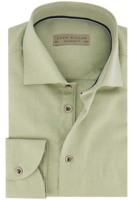 John Miller John Miller business overhemd Tailored Fit slim fit groen effen katoen