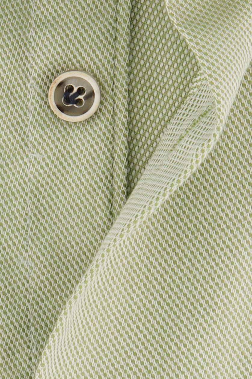 John Miller business overhemd Tailored Fit groen effen katoen slim fit