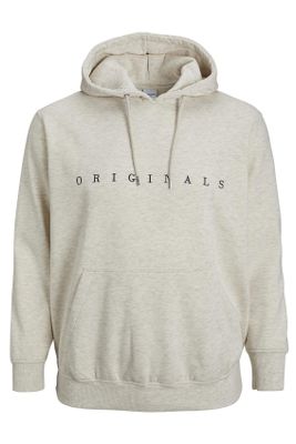 Jack & Jones Jack & Jones sweater Plus Size grijs effen hoodie 