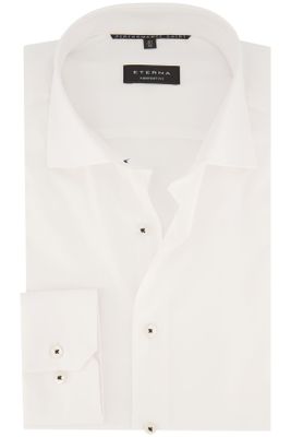 Eterna Eterna business overhemd Comfort Fit wijde fit wit effen synthetisch