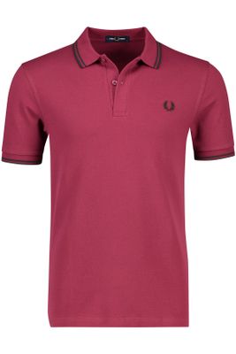 Fred Perry Fred Perry polo 2 knoops normale fit bordeaux uni katoen
