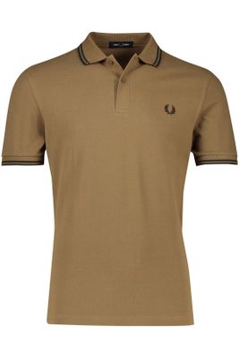 Fred Perry Fred Perry polo normale fit bruin effen katoen