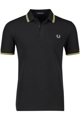 Fred Perry Fred Perry polo zwarte effen katoen normale fit