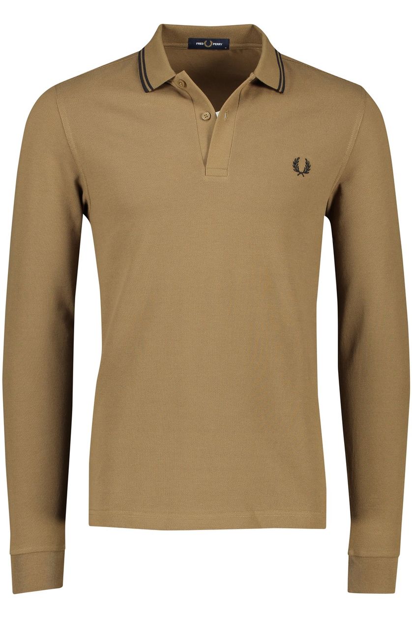 Fred Perry polo bruin effen 