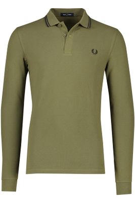 Fred Perry Fred Perry polo groen 2 knoops effen katoen normale fit