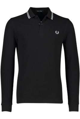 Fred Perry Fred Perry polo zwart effen katoen normale fit