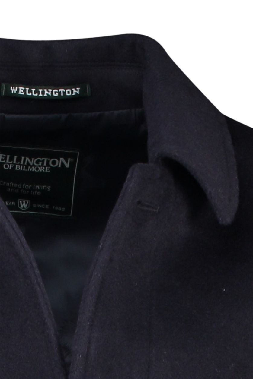 Wellington of Bilmore winterjas donkerblauw normale fit lang model