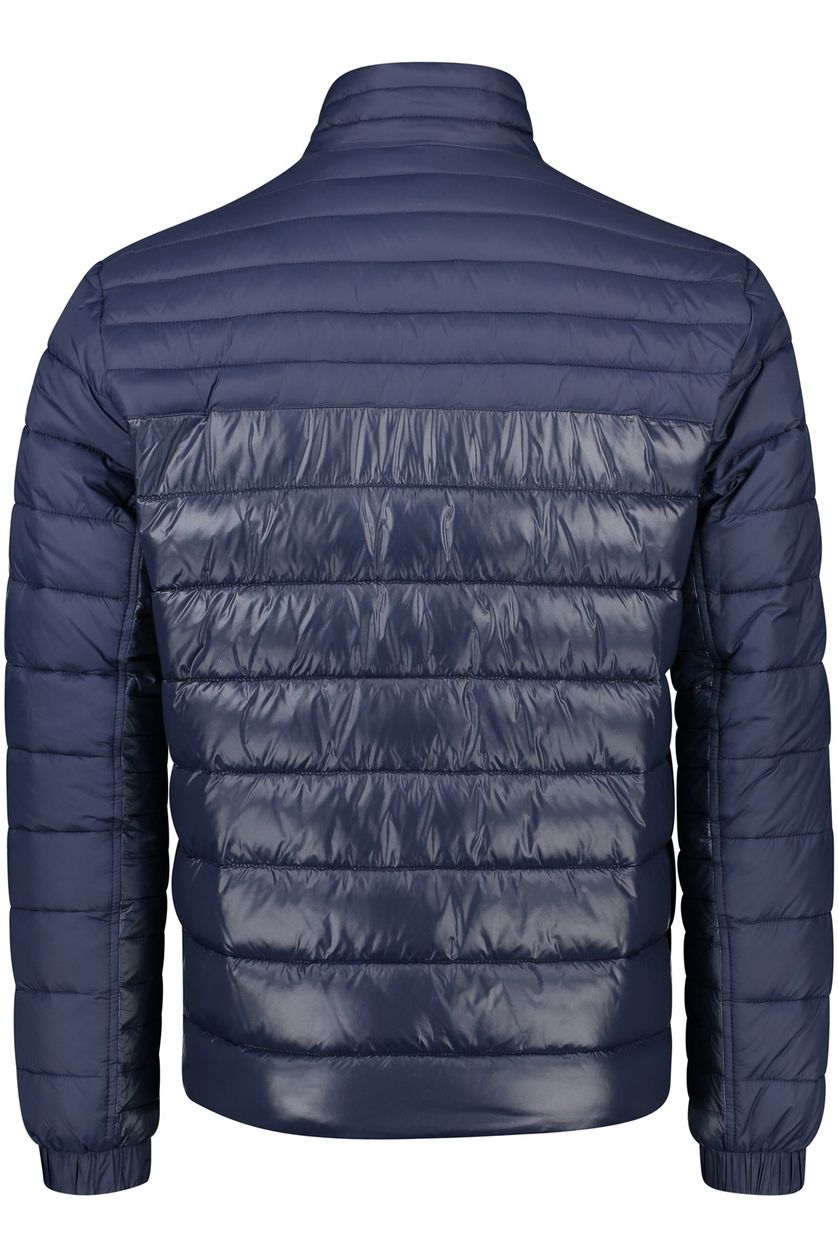 Hugo Boss winterjas donkerblauw rits normale fit met logo