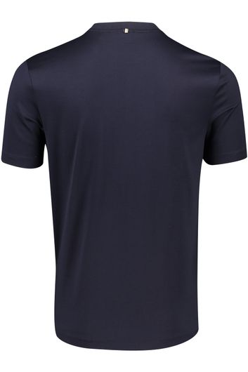 Hugo Boss t-shirt normale fit blauw effen katoen