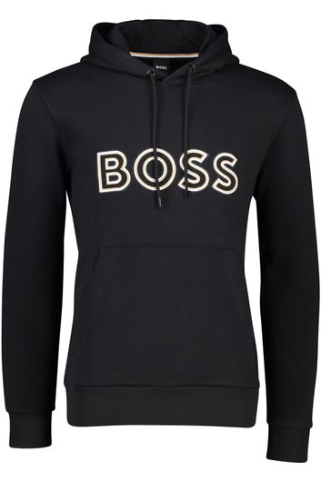 sweater Hugo Boss grijs effen katoen 