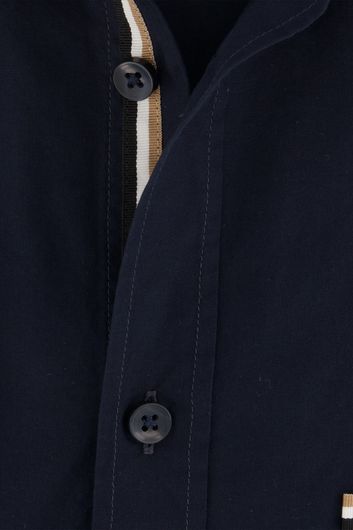 casual overhemd Hugo Boss  donkerblauw effen katoen slim fit 