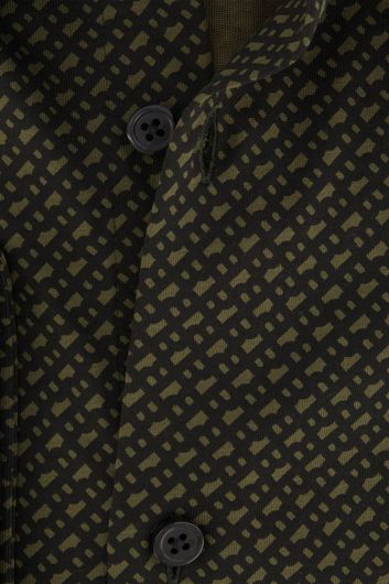 Hugo Boss casual overhemd  slim fit groen geprint katoen