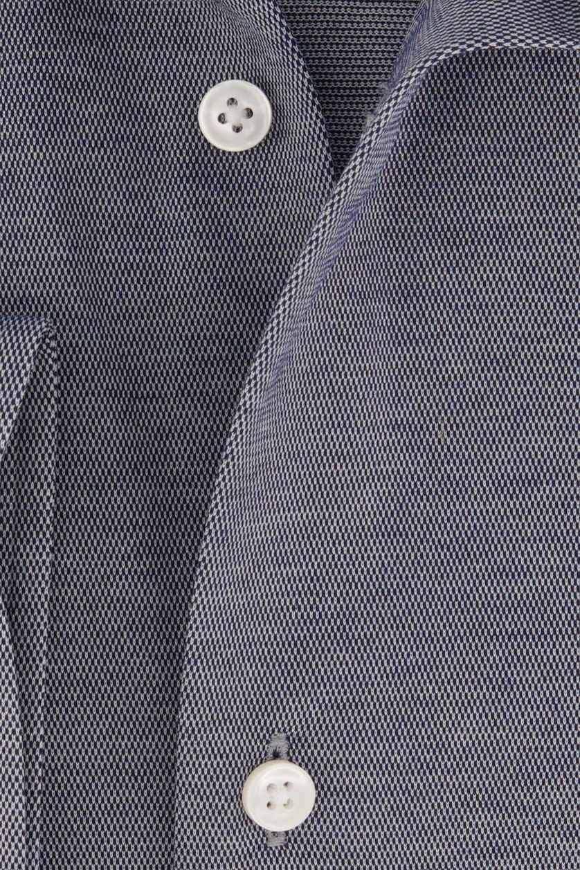 Hugo Boss business overhemd  blauw effen katoen slim fit