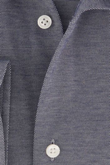 Hugo Boss business overhemd  slim fit blauw effen katoen