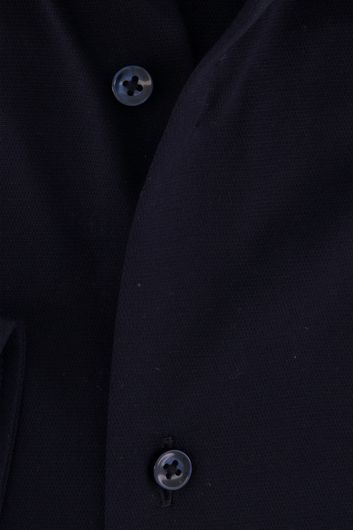 business overhemd Hugo Boss  donkerblauw effen katoen slim fit 