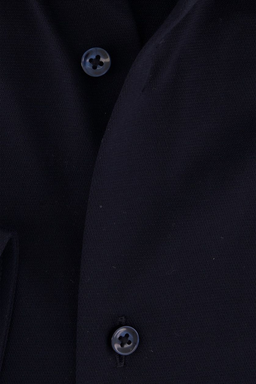 Hugo Boss business overhemd  donkerblauw slim fit wide spread boord