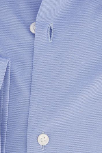 business overhemd Hugo Boss  lichtblauw effen katoen slim fit 