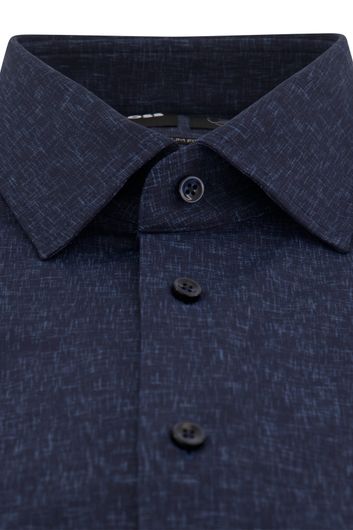 Hugo Boss business overhemd  slim fit donkerblauw effen 