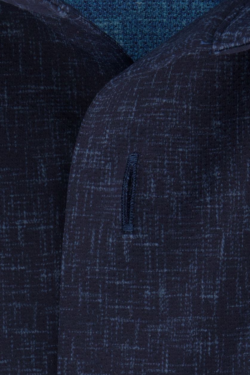 Hugo Boss business overhemd  donkerblauw effen  slim fit