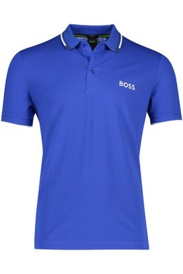 Hugo Boss Poloshirt Hugo Boss Paddy normale fit blauw effen katoen