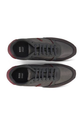 Hugo Boss sneakers grijs effen leer