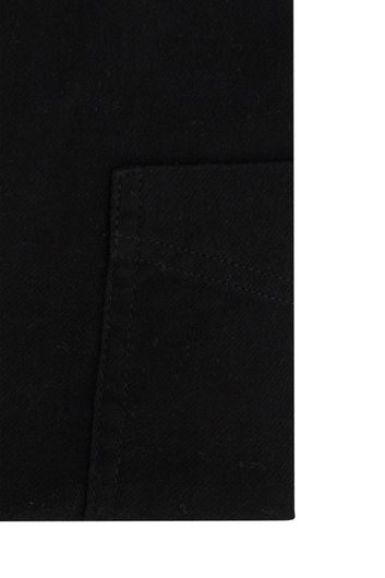 Hugo Boss casual overhemd wijde fit zwart effen katoen