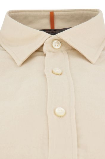 Hugo Boss casual overhemd wijde fit beige effen katoen