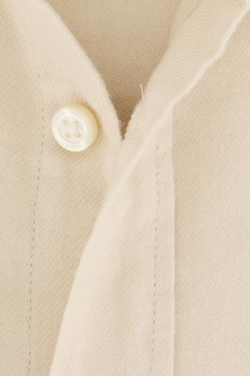 Hugo Boss casual overhemd wijde fit beige effen katoen