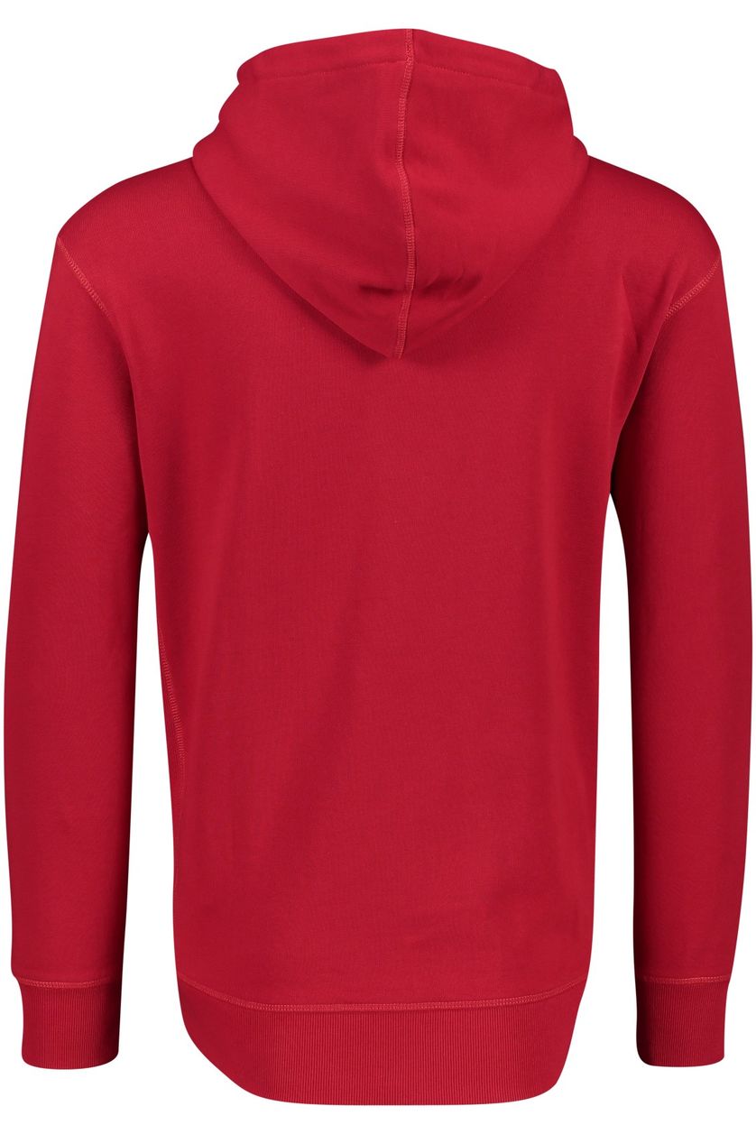 Hugo Boss sweater rood geprint katoen hoodie logo