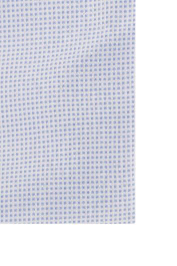 business overhemd Hugo Boss lichtblauw geprint katoen slim fit 