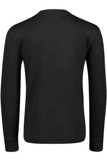 sweater Hugo Boss zwart geprint katoen ronde hals 
